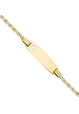 felicitous tiny heart ring clasp baby id bracelet